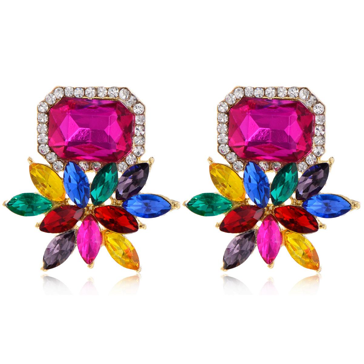 Королевские Ретро Цветные Алмазные Серьги: Новый нишевый дизайн  Высококлассная элегантность  Универсальный стиль