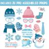 Party Christmas Photo Props With Cartoon Snowman Design For Celebrations Festive
