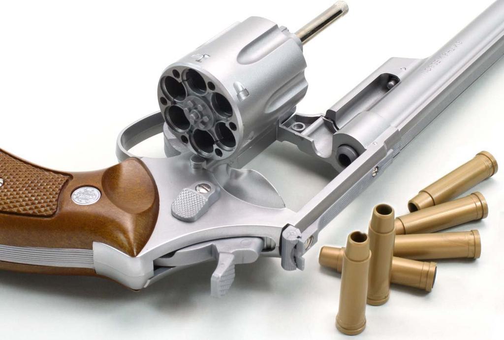 Crown Model No. 8 S&W M629 6-inch Hop-Up Air Revolver, Silver, Ages 10 and Up, Airsoft Gun