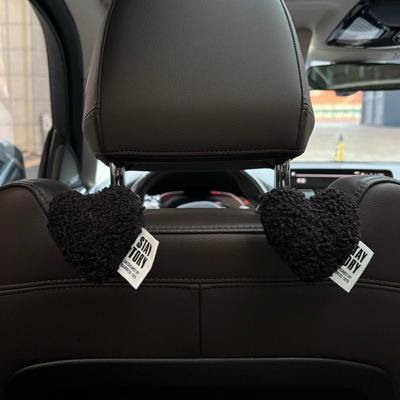 2pcs Cute Love Retro Car Seat Back Hooks Storage Hook Headrest Organizer Rack Grocery Bag Handbag DecorationInterior Accessories