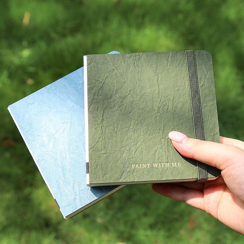 Cai Mo 300g Cotton Watercolor Sketchbook - Fine Grain, Thick, Blank Paper for Acrylics and Markers