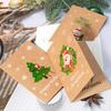 6pcsChristmas Greeting Card Set Kraft Paper Party Blessing Card Message Card Invitation Letter Envelope Sticker
