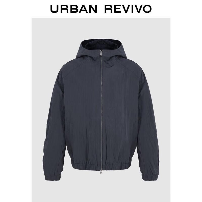 UR Men s Pleated Hooded Casual Jacket M