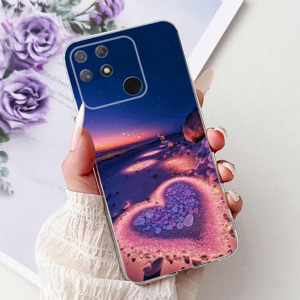 Soft Full RMX3430 Protective Cover For Realme Narzo 50A Casing Cat Pattern For Realme Narzo 50A Narzo50A Silicone Covers Case