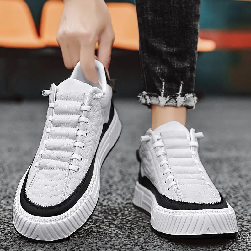 High Quality Fabric Men Sneakers Stylish Casual Shoes for Men Comfortable Breathable Slip-on Male Platform Shoes Tenis Masculino