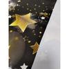 2Pack Black and Gold Tablecloth for Rectangle Tables, Plastic Disposable Star Table Covers for Birthday, Wedding, Anniversary, Picnics, Graduation,