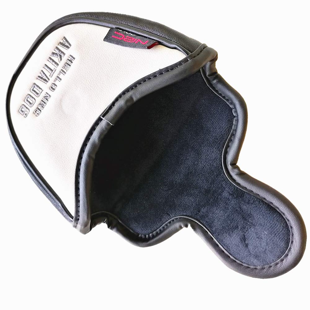 Sunbro Golf Putter Cover Golf Headcover Headcovers Character Baka Moe Akita Inu Mallet Type Magnetic Closure Black