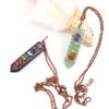 TikTok Live Handcrafted Rose Quartz Crystal Sword Pendant Necklace