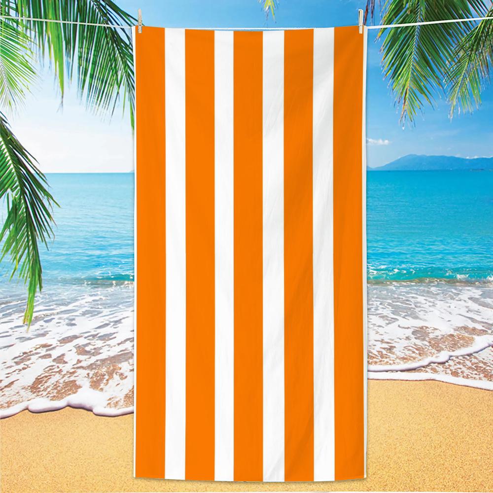 Bath Towel Minimally Striped Beach Towel, Ultra-fine Fiber Quick Drying Absorbent Towel, Beach Swimming Vacation Beach Towel