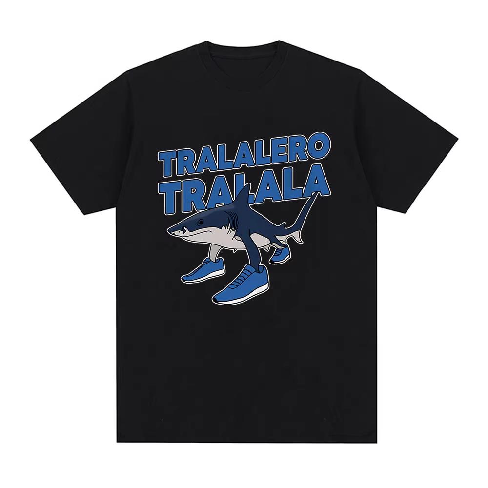 Tralalero Tralala T-Shirt Men's Womens Fashion Graphic Outfit Summer Holiday Trendy Y2K Tops Short Sleeve Saying Tees Streetwear