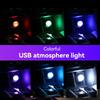 USB Touch Car Atmosphere Light LED Interior Ambient Decorations Lights Auto Reading Lamp Colorful Decorative Lamp Accessories