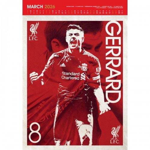 Liverpool FC 2026 Crest Wall Calendar