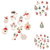 Festive 19pcs Metal Alloy Mixed Christmas Charms Set With Colorful Designs