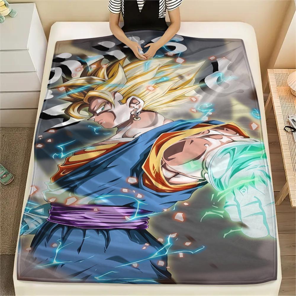 Dragon Ball character Print Flannel Blanket High quality Comfortable for All Seasons Home Decor Warmth and Comfort Perfect for Christmas Gifts