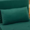 Folding Armchair with Bed Function, Foldable Recliner in Velvet Look, Adjustable Backrest, Load Capacity up to 120 kg, Dark Green