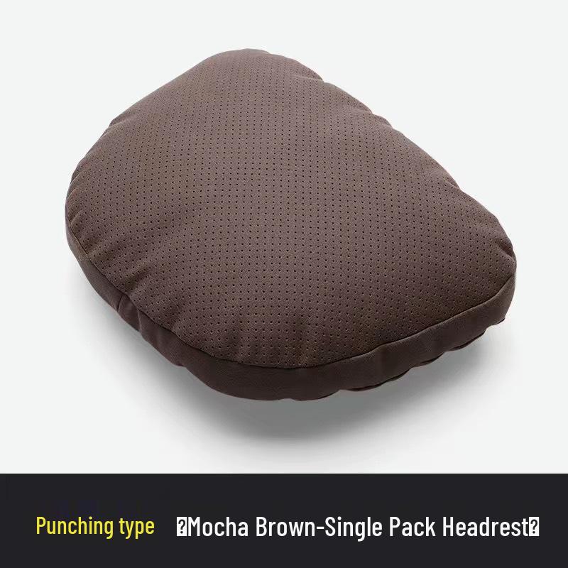 Breathable Suede Car Headrest and Lumbar Support Pillows for All Seasons