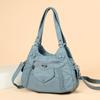 Middle-aged Mother Bag Women's Crossbody Bag Large Capacity Soft Leather Hand Shoulder Bag