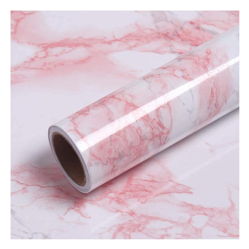 Self Adhesive Waterproof Marble Wallpaper Vinyl Film Wall Stickers Bathroom Kitchen Cupboard Room Decoration Sticky Paper Decal
