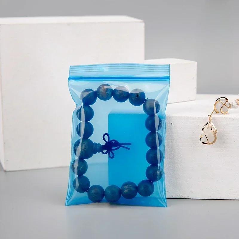 500pcs Colour Trumpet Self Sealing Bag Mini Transparent Thick Jewelry Packaging Bags Plastic Packing Storage Zipper Sealing Bag