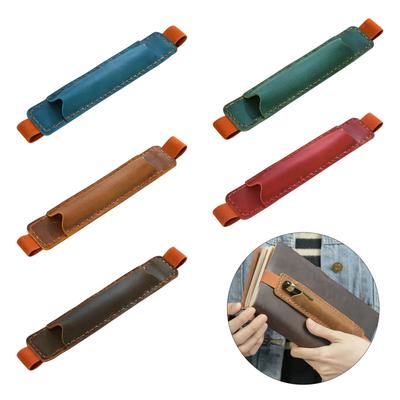 Adjustable Elastic Band Pen Holder Leather Pencil Case For Hardcover Journal Notebook Pen Holder Sleeves Pen Pouches