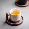 Wooden Handle Ceramic Coffee Cup Kung Fu Teacup Frosted Ceramic Mug Household Drinking Utensils Home Decoration Latte Flower Mug