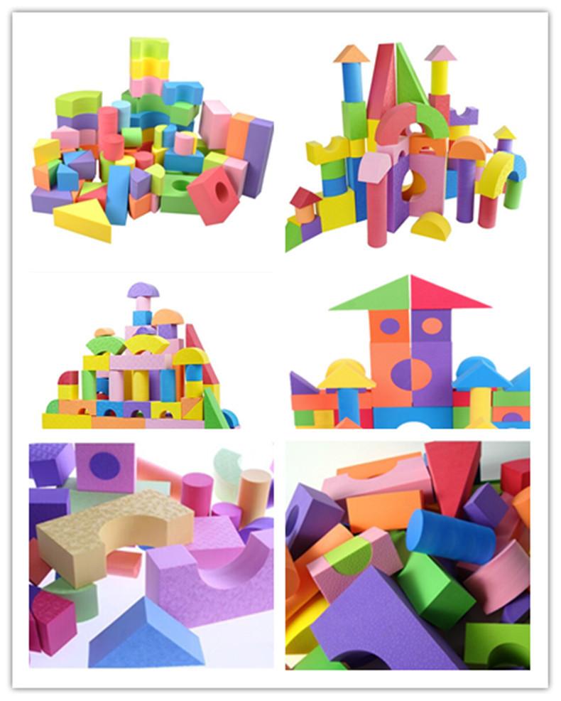 50 Pcs/Set High Quality EVA Safe Children Building Block Soft Foam Brick Construction Toy Kids Baby Intelligence Educational Toy