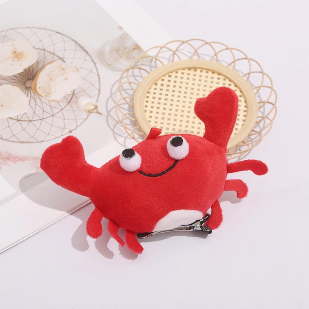 Cute Red Crab Plush Keychain Cartoon Lobster Doll Bag Pendant Charm Gift