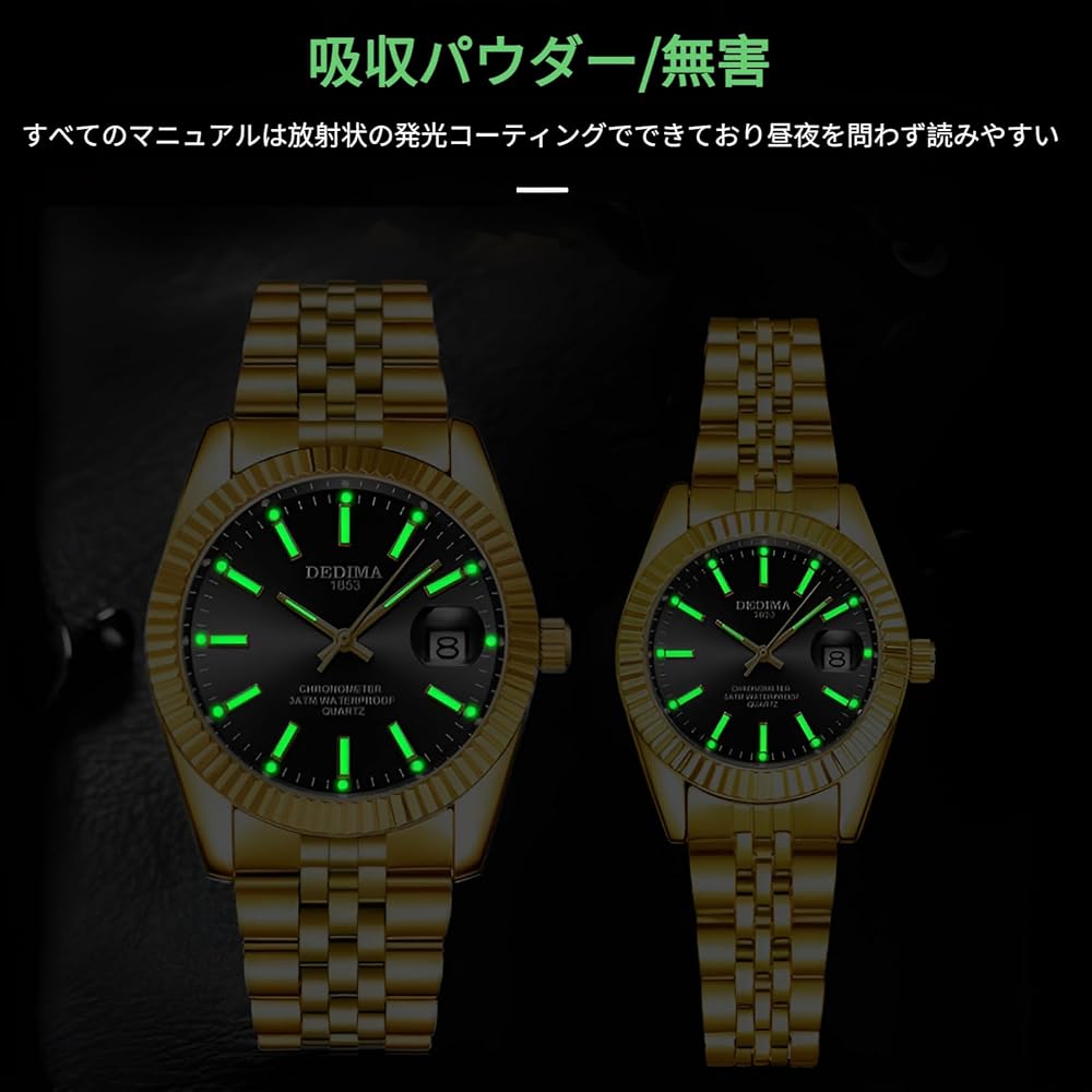 Aishaba Men's Automatic Watch 38mm Waterproof Luminous Classic Design Analog Fashion Business Quartz Watch
