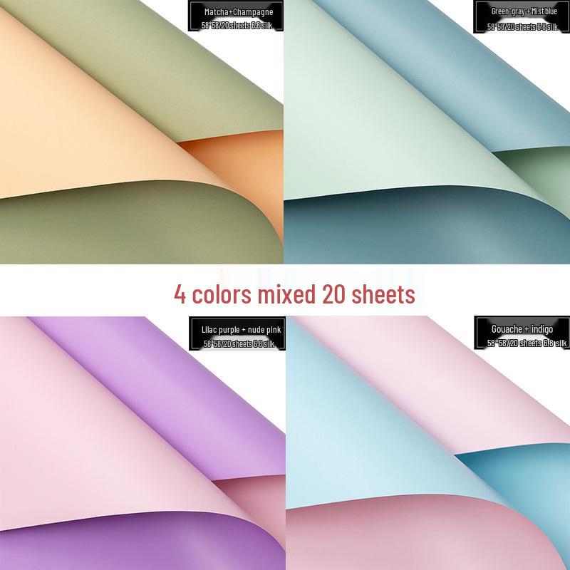 Tweekleurig Bloemenboeket Inpakpapier voor Verse Bloemen - Oya Papier