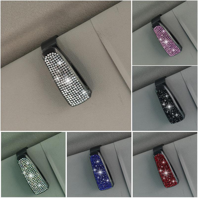 Universal Car Sunglasses Clip Sun Visor Glasses Holder Box with Card Ticket Compartment for Efficiency