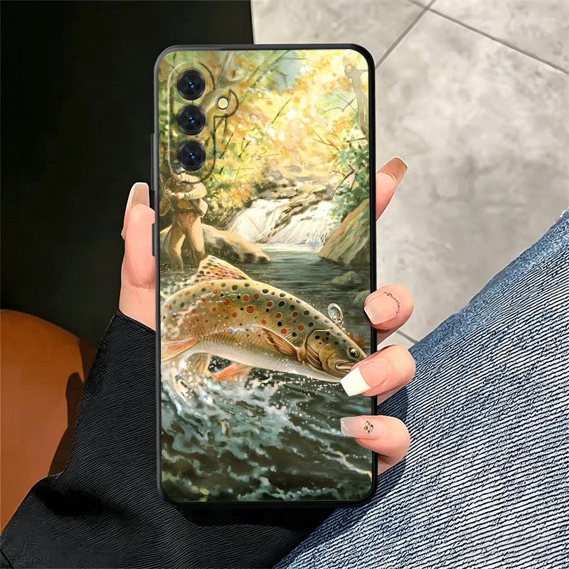 Carp Fish Fishing Rod Soft Phone Case for Samsung A17 A37 A57 A16 A26 A36 A56 A15 A25 A35 A55 A14 A24 A34 A54 A13 A23 A33 A53 A5