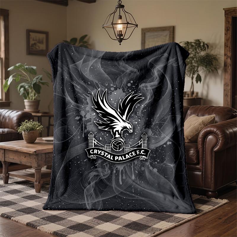 Crystal Palace Football Print Flannel Blanket Soft Warm Sofa Bed Throw Blanket For Home Office Bedroom