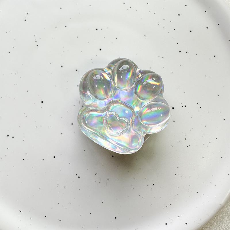 Laser Bear Love Cat Claw Crystal Ball Mobile Phone Airbag Bracket Pasted Three-Dimensional Desktop Support Frame