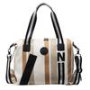 Striped Retro Travel Bag Women's Large Capacity Lightweight Handbag Short-distance Luggage Bag Dry Wet Separation Gym Bag