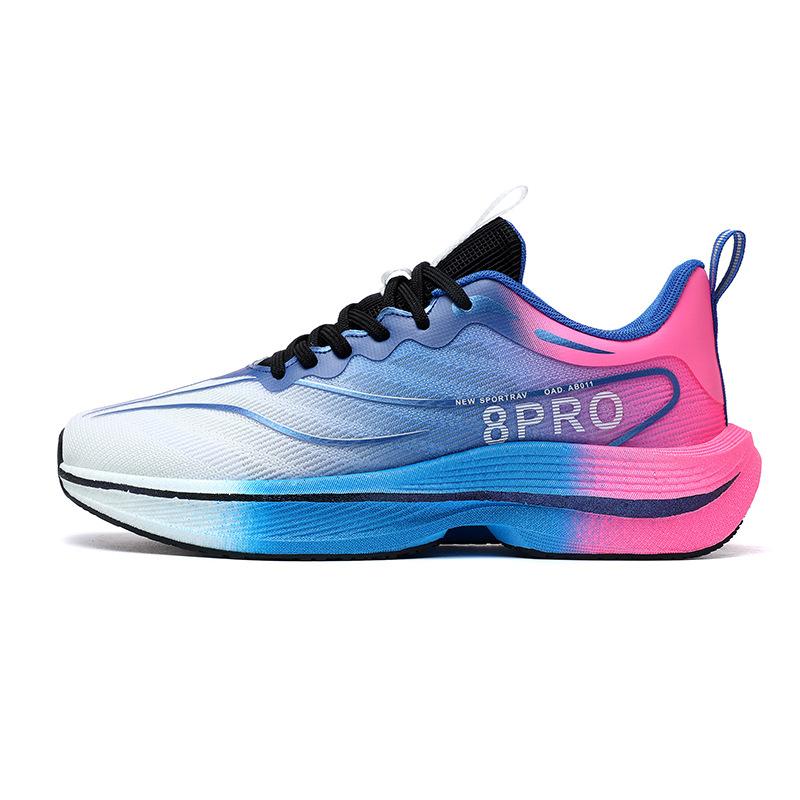 Running shoes men's spring new racing shoes non-slip and wear-resistant soft-soled breathable sports shoes student practical training shoes