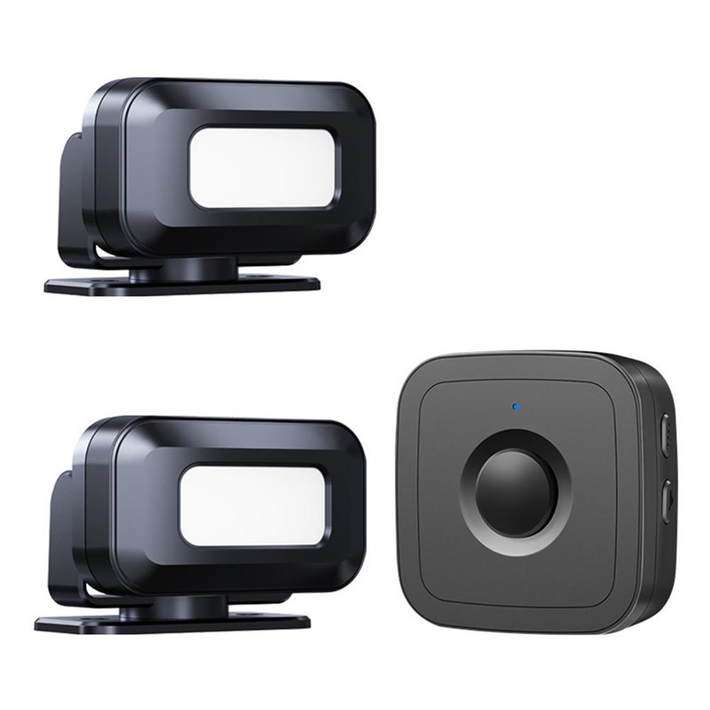 

M12 52 Musics Wireless Sensor Welcome Doorbell Shop Entry Detector Alarm with 2 Transmitter + 1 Receiver A