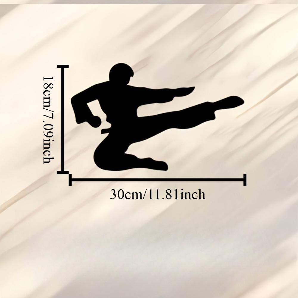 

Karate Kick Metal Wall Sculpture, Iron Martial Arts Decor for Gym, Indoor Outdoor Dojo Art, Gift for Karate Lover 12in