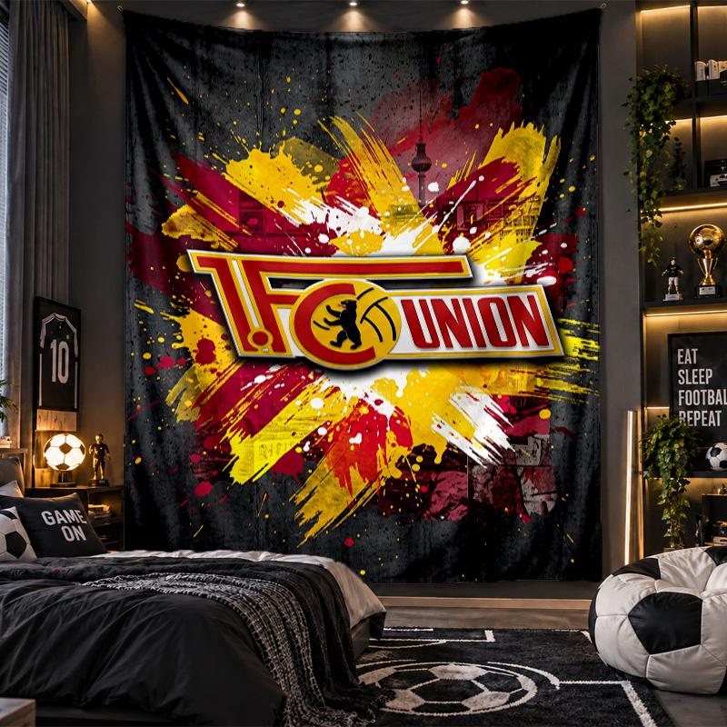 Wall Hanging Tapestry Union Berlin FC Print Cloth for Living Room Bedroom Home Decor