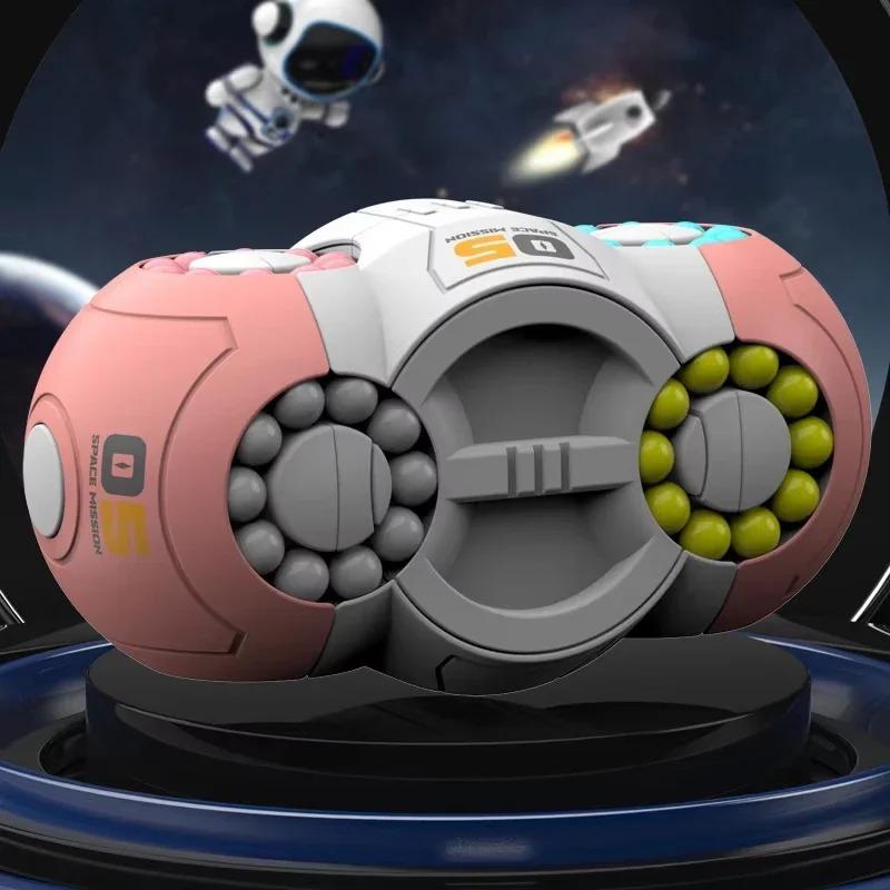 Fingertip Magic Cube Eight Sided Space Magic Cube with Ball BearingS,Finger Gyroscope Rotation Stress Relief Device - Educational Thinking Toy