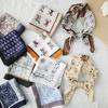 Thin Cotton and Linen Small Square Scarf Fresh and Breathable Women's Soft Literary and Decorative Small Silk Scarf Summer Scarf Women's Versatile 