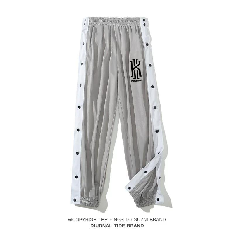 Owen Same Style Row Button Pants Appearance Warm-up Training Basketball Shorts Seconds off Full Open Buckle Breathable Quick-Drying Sports Casual