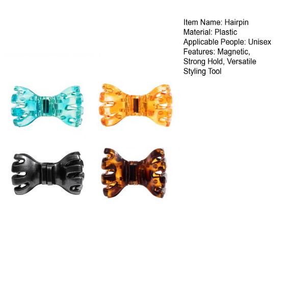 Magnetic Hair Clip Bowknot Shape Strong Hold Girl Hair Clip No Slip Half-up Hairstyles Hair Pin Hair Accessory