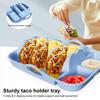 Taco Holder Silicone Rack Taco Stand With Dividers Reusable Bar Serving Plates With Dipping Sides Party Supplies For Picnic