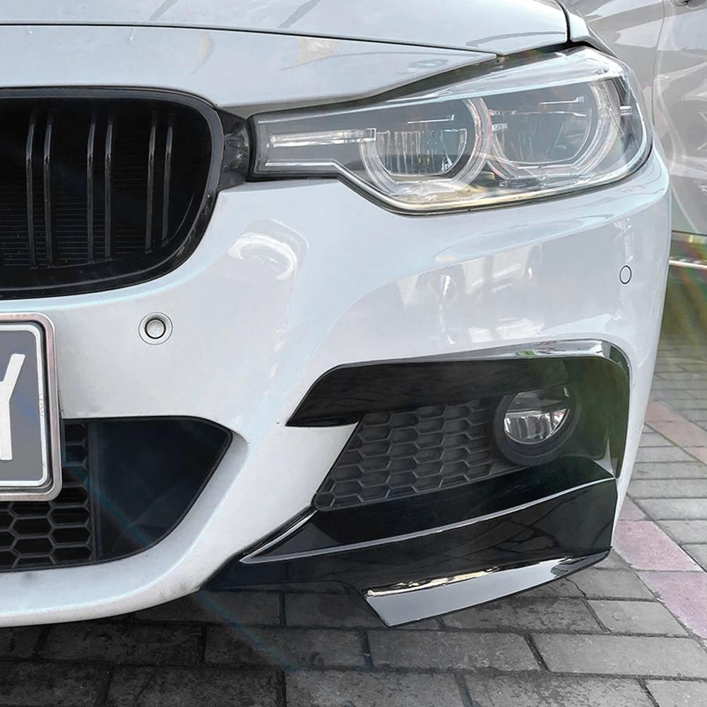 Für BMW F30 F31 M Sport 2012-2019 Frontstoßstangenlippe Splitter Canards Spoiler 1 Paar Auto Nebelscheinwerfer Augenbrauenrahmen Abdeckung Kühlergrill