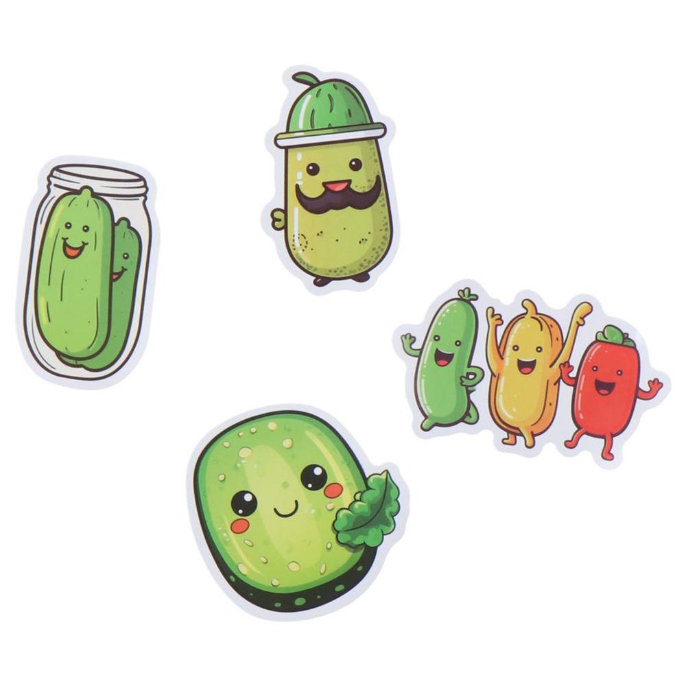 PVC Pickle Stickers Green Cute Sticker Scrapbook Stickers Vinyl Stickers  for DIY