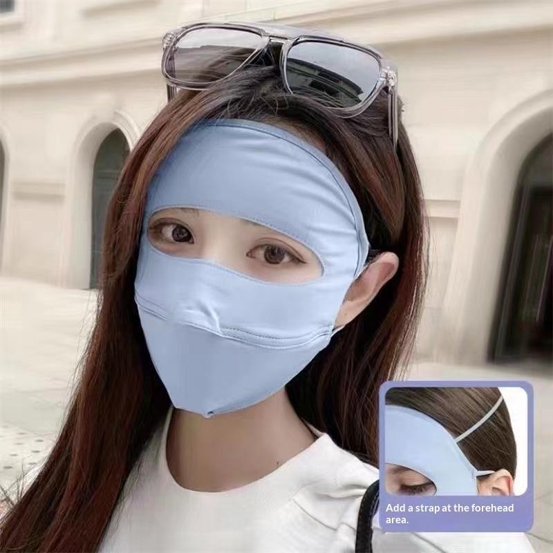 Sunscreen Mask Female Uv Protection Full Face Summer High-Efficiency Uv Protection Full Face Protective Mask
