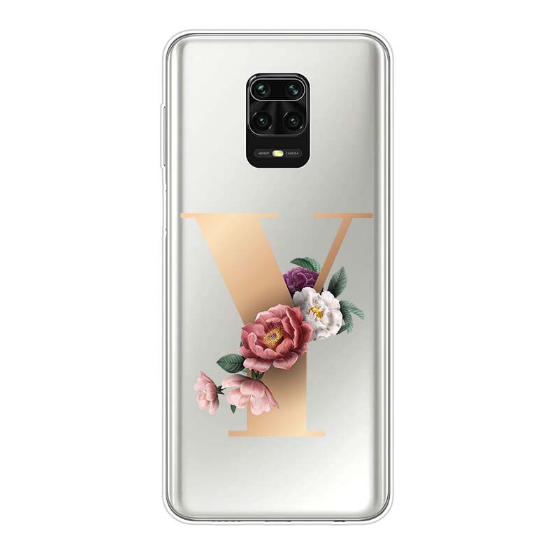 Letter Alphabet Flowers Z Silicone Cover For Xiaomi Redmi Note 10 10S 9 9S Pro Max 9T 8T 8 7 6 5 Pro 5A 4X 4 Phone Case