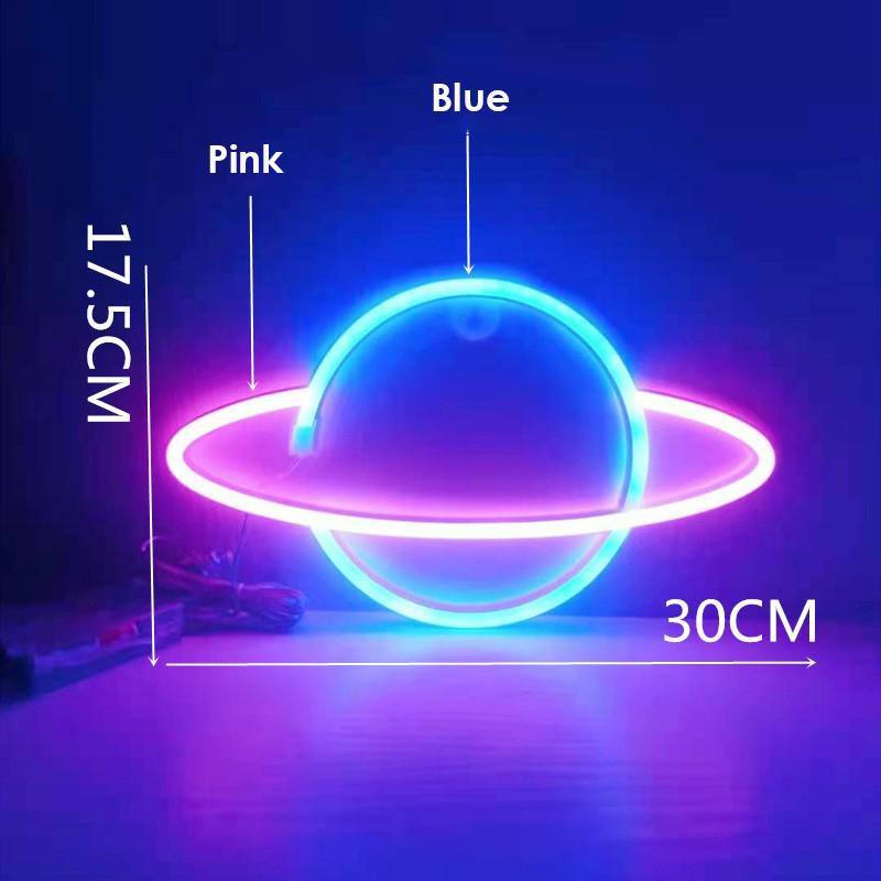 LED Wall Lights Art Lamp Planet Neon Sign Lantern Decorative Wall Lamp