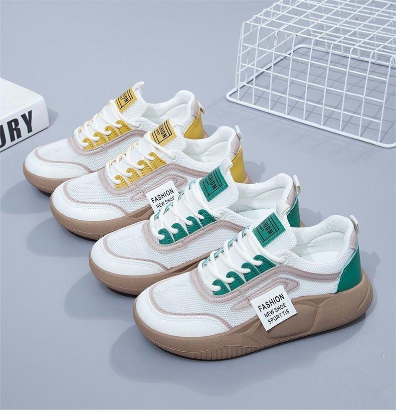 

Spring and summer new mesh breathable sports thin platform casual net shoes 35 жёлтый