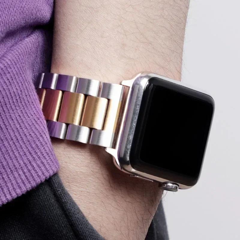 Stainless Steel Strap For Apple Watch Ultra 2 49mm 45mm 41mm 40mm 44mm 46mm Watch Strap Metal Bracelet For iWatch 10 9 8 7 6 5 4